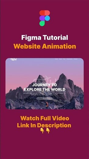Website animation tutorial in figma