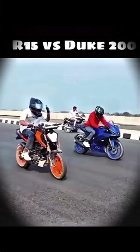 KTM 200🔥vs R15🤡#viral #shortsfeed