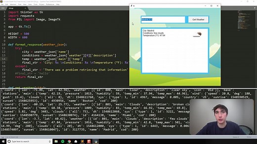 使用Tkinter开发python图形界面天气查询应用