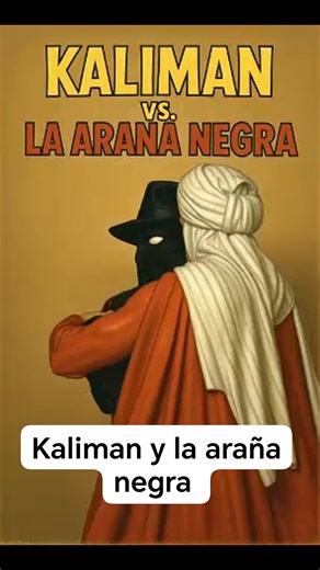 Kaliman versos la araña negra en un pequeño vídeo animado | Kaliman El Hombre Increible