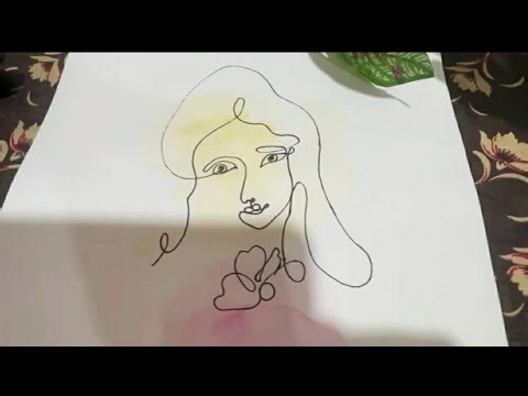 Continuousline Drawing।। Step by step II 🖋️