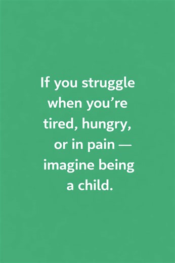 When professionals talk about challenging behaviour, they now describe it as a form of communication. And honestly, there’s no real difference between children and us as adults. The difference is that we’ve had years to learn how to regulate our emotions. Think about yourself. How do you feel after a bad night’s sleep — or no sleep at all? When you’re hungry. When you’re in pain. When you’re overwhelmed. When you need help, comfort, or love, but can’t quite express it properly. Even as adults, w