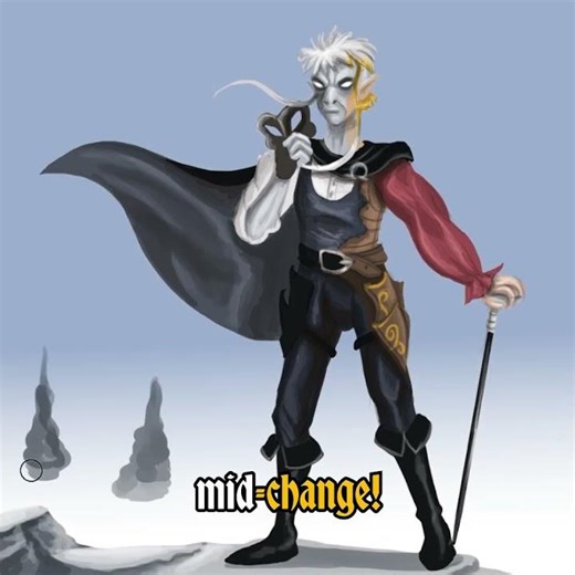 Painting a DnD Changeling // Photoshop Speedpaint // #dnd #shorts #art