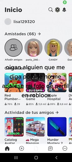 Problemas con la foto de perfil en Roblox