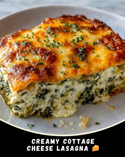 Creamy Cottage Cheese Lasagna 🧀 Warm, creamy lasagna that feels like a hug. Layers of tender noodles, savory beef, and a cottage-cheese filling melt golden on top. It’s simple to make: brown the meat, mix the cottage cheese with an egg and spinach, layer everything, and bake until bubbly. Makes great leftovers — slice and reheat for quick lunches today. Tip: use low-carb sheets or add cooked chicken to boost protein. Perfect for busy weeknights. Who would you make this for? | Kristina Recipes