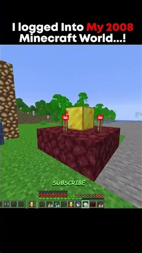You Logged Into Your 2008 Minecraft World #minecraft #minecraftshorts #minecraftmemes
