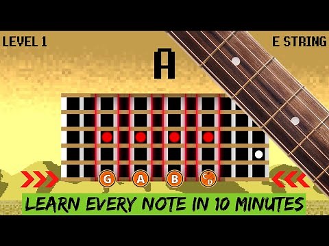 FRETBOARD MEMORIZATION GAME 🎮 LEARN ALL THE NOTES on a GUITAR FRETBOARD in 10 MINUTES