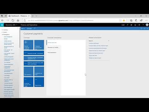 Dynamics 365 for Finance and Operations - Navigate the Web Client Interface