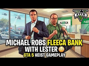 Michael Robs Fleeca Bank with Lester 😳 | GTA V Heist Gameplay #58
