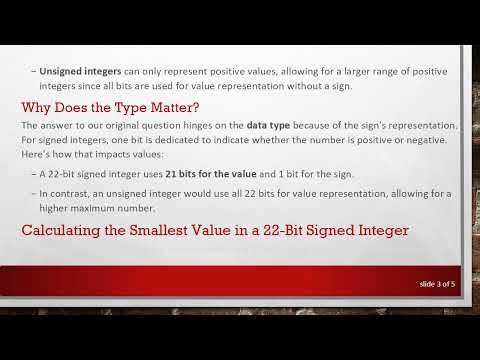 Understanding the Smallest Value of a C Signed Integer in 22 Bits