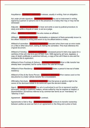 Louisiana Notary Exam Newest Actual Exam 570 Questions And C video