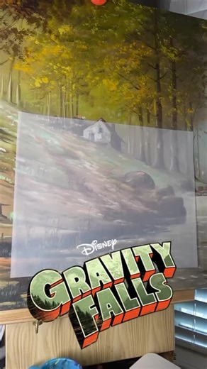 I’ve restocked the Gravity Falls prints. Link at bottom of video or in my TikTok shop. #gravityfalls #thrifting #art #painting
