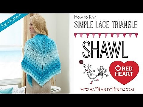How to Knit One Skein Simple Lace Triangle Shawl