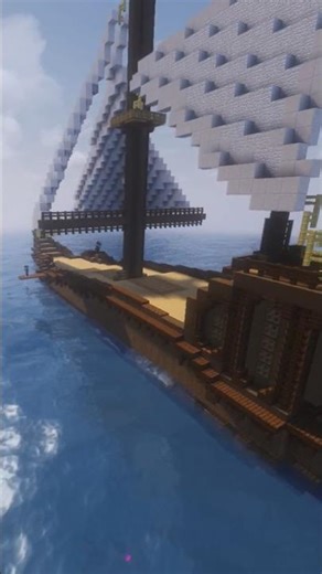 Animated Sail Ship | Custom Minecraft build #animation #minecrafttutorial #minecraft