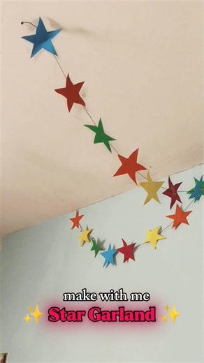 🌌 DIY | #fypage #decor #diy #star #aesthetic #garland #viral #youtubeshorts | Aswaniibinu
