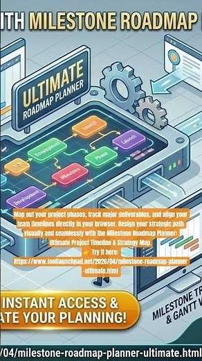 Milestone Roadmap Planner: Ultimate Project Timeline & Strategy Map