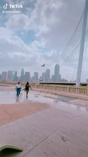 Best Views of Dallas Skyline at Ronald Kirk Pedestrian Bridge