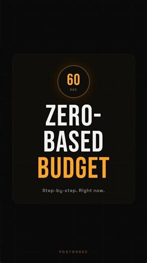 Zero-Based Budget in 60 Seconds (5 Simple Steps)