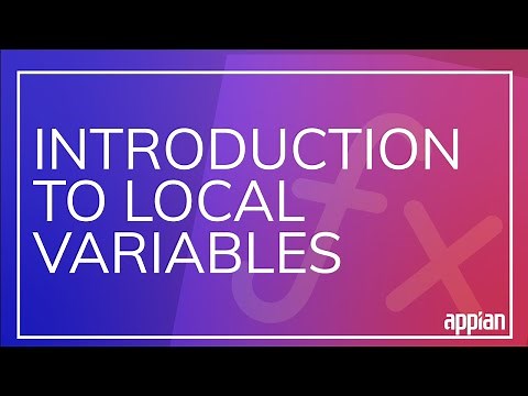 Appian Functions: How to Use Local Variables