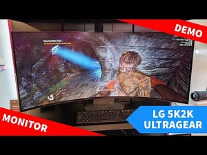 2025 LG UltraGear OLED 45” 5K2K Curved Gaming Monitor Test Demo