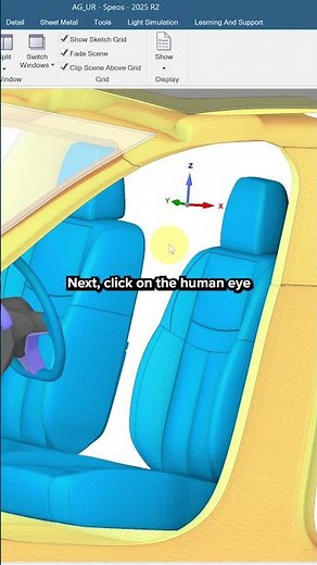 Driver’s POV using SPEOS