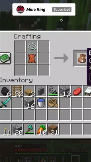 How To Make Bundle in Minecraft 🎒 Easy Craft #minecraft #gaming #shorts #trending