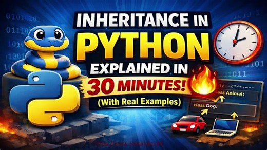 Inheritance in Python Explained in 30 Minutes 🔥 (With Real Examples) | Deepak Kumar