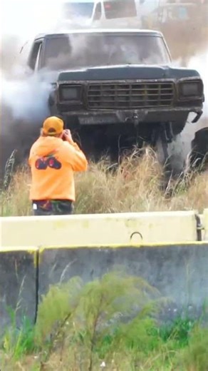 Ford Mega Goes Up in Flames During Mud Bog! 💥🔥| #shorts