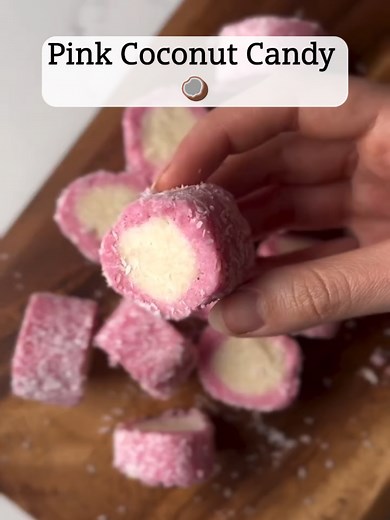 Homemade Pink Coconut Treats: Healthy and Nostalgic