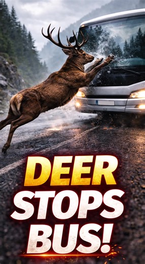 The Deer That Stopped the Bus #fyp #viral #animalstory #deer #storytime
