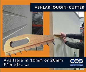 Elevate the look of your building using our Ashlar (Quoin) Cutters! ️ These tools are perfect for creating stunning patterns and profiles in external Monocouche render. Available in 10mm and 20mm widths, our cutters make it easy to add a touch of sophistication to any project.✨ https://hubs.li/Q02t-vBb0 #AshlarCutters #MasonryDesigns #MonocoucheRender #BuildingMaterials | CES Hire | Facebook