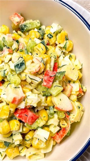 🥗 Easy Crab Salad #recipe #homemade