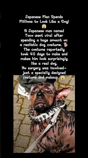 Japanese Man Spends Millions to Become a Dog! 😱🐕. #civilenrights #america