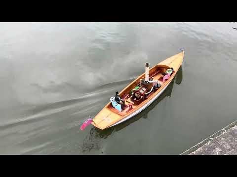 Edwardian Period Steam Launch Sailing At Bury Metro Lido