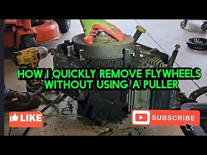 How I quickly remove mower engine flywheels without a puller