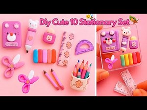 DIY Cute11 Mini Stationery Set | Easy Mini Craft Ideas | Cute School Supplies Making