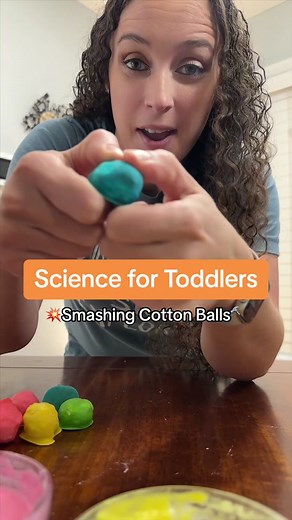 🌟Toddler Science Adventure: Smashing Cotton Balls! 🌟 Transform fluffy cotton balls into a solid crunchy masterpiece by baking them in the oven. Then explore newfound textures and learn about cause and effect! 🤯 #science #scienceexperiments #mrslukeslab #scienceathome #scienceforkids #sciencefortoddlers #toddlers #scienceforbabies #sensory #cotton #handsonlearning