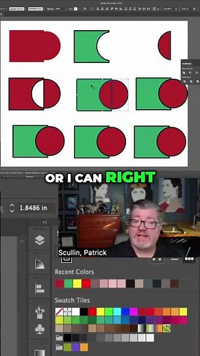 Illustrator's Divide Tool: Cut & Separate Overlapping Shapes Instantly! #shorts