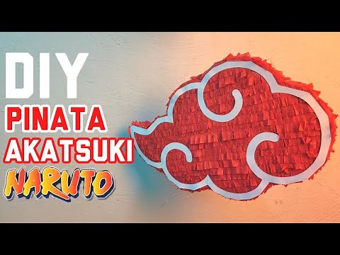How to make a Naruto Pinata (Akatsuki logo) using cardboard in a few minutes - Momuscraft
