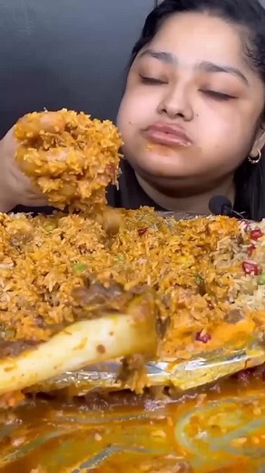 Satisfying Spicy Mutton Biryani Eating ASMR Experience