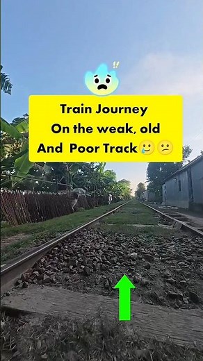 Most weakest railtrack in the world 🥲🤯 #railtrack #railroad #railfanning #train #reels #weak #poor