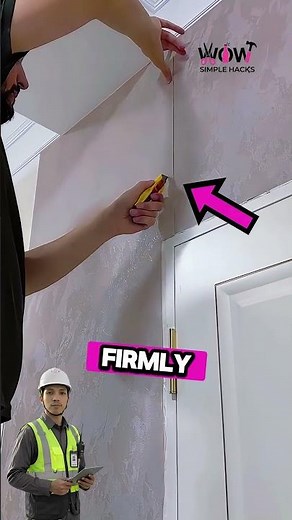 Perfect Wallpaper Seam Trick 🤯