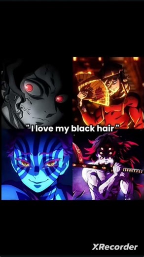 MY BLACK HAIR 😻 || DEMON SLAYER || GUITER SONG || #anime #demonslayer #demon #blackhair