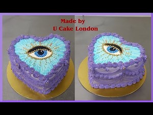 How to make a eye cake with heart shape