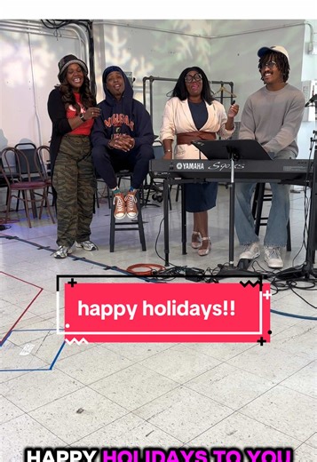 Happy holidays from the Motown cast! Shows until Jan 4th!! #bmorecenterstage #theatre #santaclausiscomin #baltimore #motown