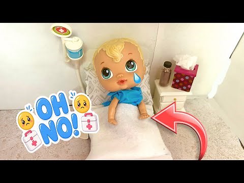 Baby alive crib life doll get well routine at Hospital 🏥 🤕