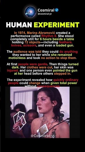 She Let Strangers Do Anything for 6 Hours ~ Marina Abramović's Rhythm 0