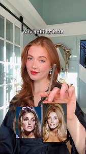 34K views · 12K reactions | 60s half-up hairstyle with a bow for the holidays ❤️ Sharon Tate inspired! Love vintage Christmas hairstyles! @balmainhair comb and brush @dysonbeauty airwrap @dysonhairpro @dyson @livingproofinc heat protectant spray @ralphlauren robe @santinni_london earrings #hairideas #hairstyles #hairtutorial #hairinspiration #hairstyle #hairlook #hairtutorials #holidaylook #holidayhair #vintagehairstyle #vintagehair #redhead #redhair | Makeup by Geena Hunt | Facebook