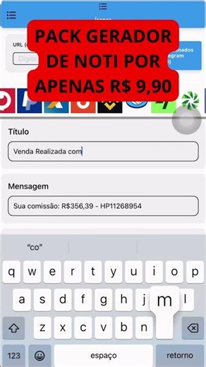 Gerador de notificações fake Ios e Android Download Grátis #shorts #kiwify