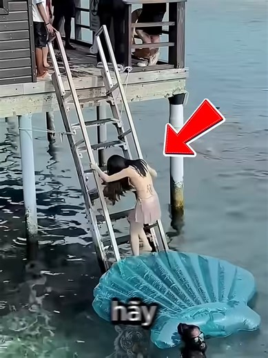 Cô Gái Nhảy Lên Phao Nhựa… Điều Xảy Ra Tiếp Theo Khiến Ai Cũng Sốc